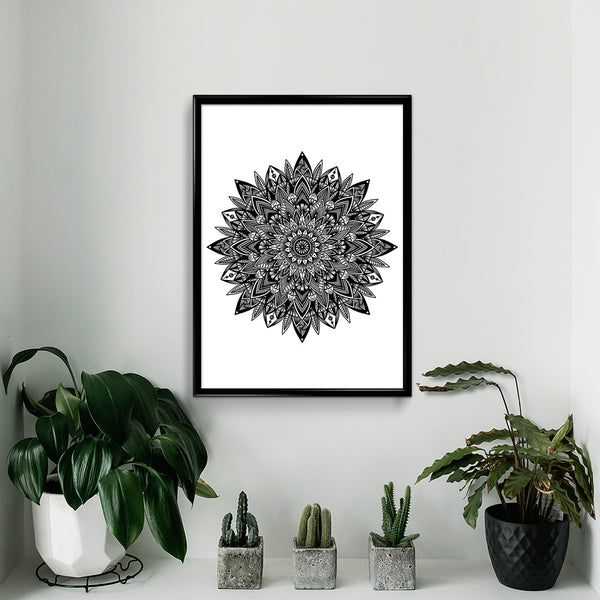 'Leafy Mandala' Print