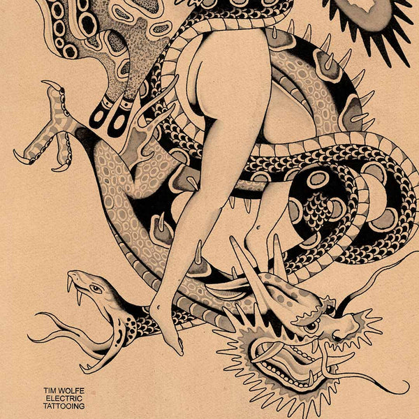 'Tan Dragon Lady' Print