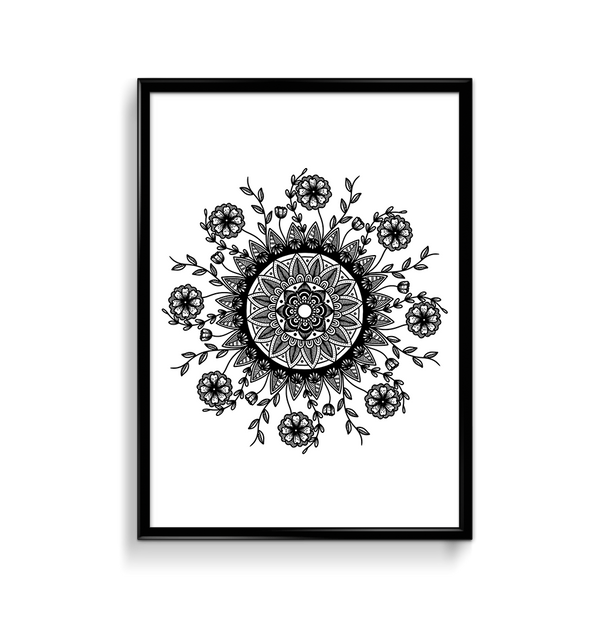 'Floral Mandala' Print