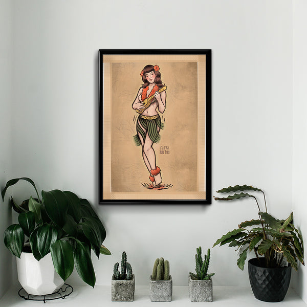 'Hula Girl' Print