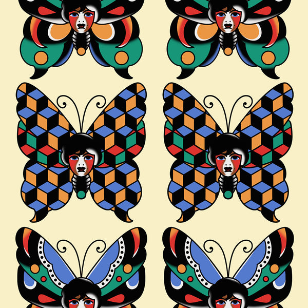 'Butterfly Heads' Print