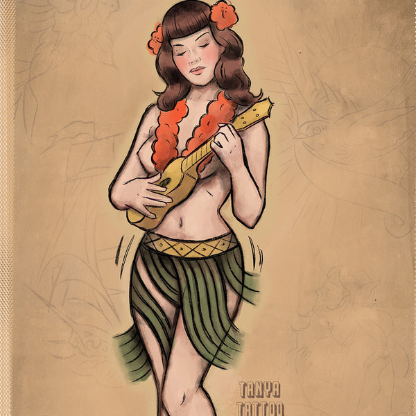 'Hula Girl' Print