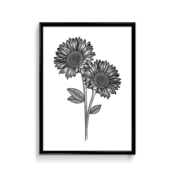 'Summertime Sunflowers' Print