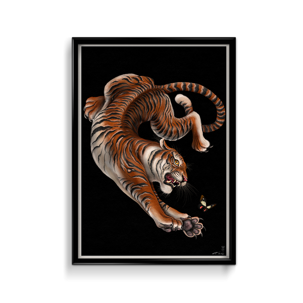'Cats at Play - Tiger' Print