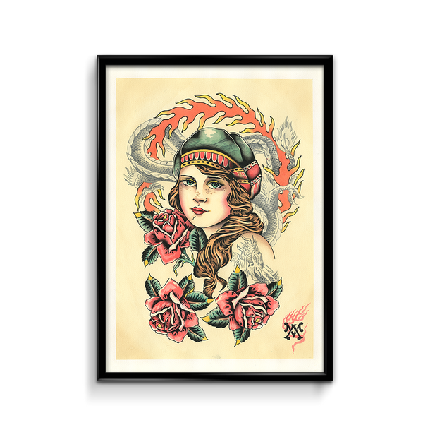'Girl Dragon' Print