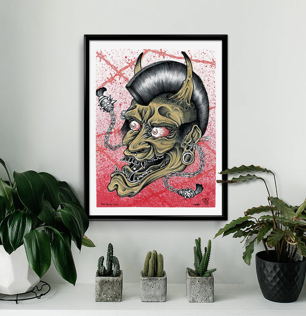 '反逆者 (Punk Skull)' Print