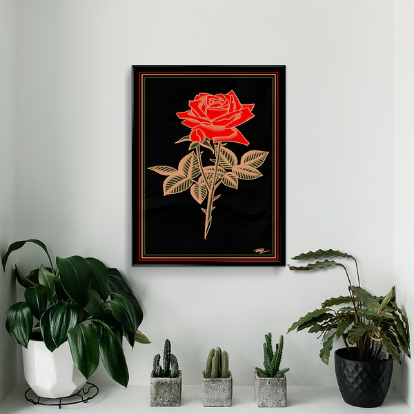 'Dark Rose' Print