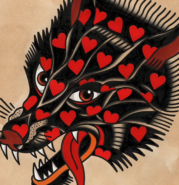 'Heart Wolf' Print