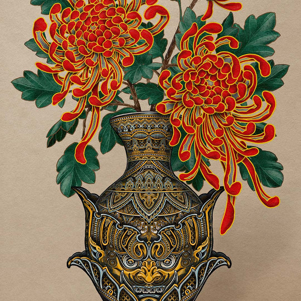 'The Seeing Vase Fallen Leaf' Print