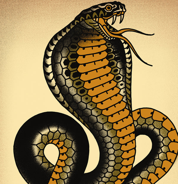 ‘Cobra 3’ Fine Art Giclee print by Tony Blue Arms printed by Few and Far Studio for Few and Far Co.