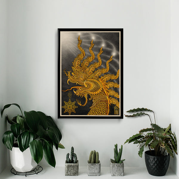 'Golden Naga' Print
