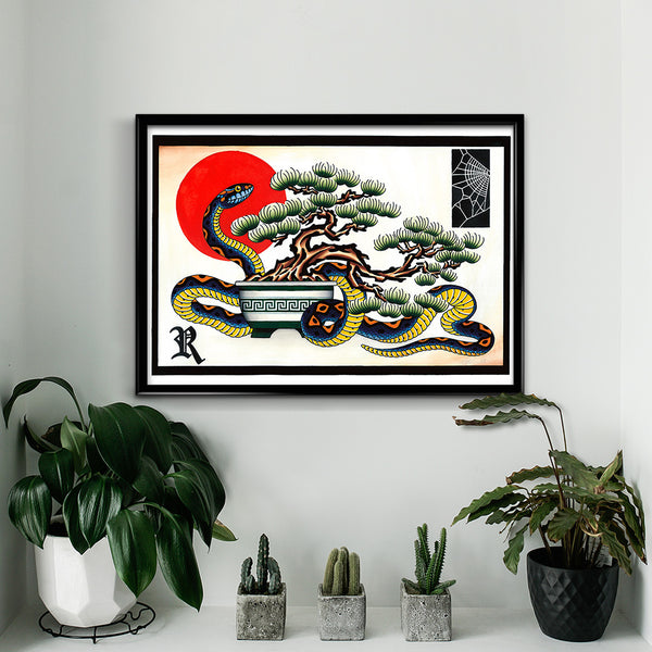 bonsai tree snake Bonsai Snake' Print – Few & Far Co